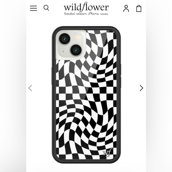 Wildflower Crazy Checkers 12/12 pro phone case - Picture 2 of 4
